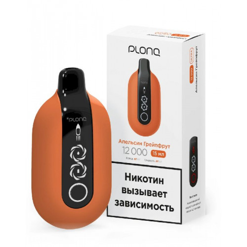 Электронная сигарета PLONQ ULTRA 12000 затяжек Апельсин Грейпфрут